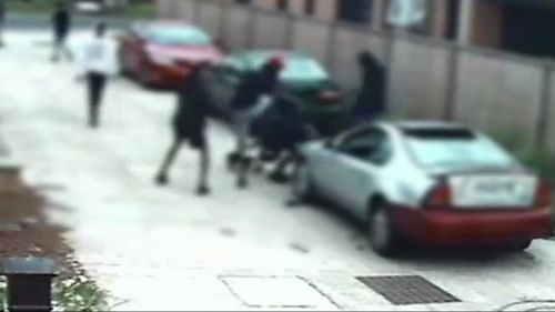 Exclusive footage shows a group of youths attacking another lone youth in a Melbourne alleyway.