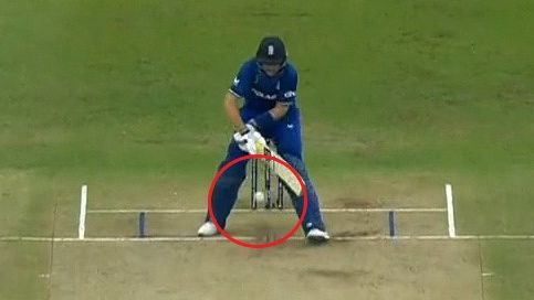 England batter Joe Root was bowled between his legs.