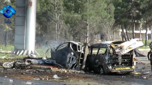Death toll from suicide blast on Syrian bus convoy rises to 112