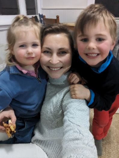 Stephanie Trethewey with her children