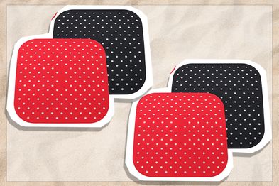 9PR: Reusable Silicone Square Air Fryer Liners, 4 pack