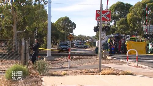 An 11-year-old boy is in a critical condition after he was hit by a train on the way to school in Adelaide.Police and emergency services were called to Tambelin Railway Station at Evanston Gardens in the city's north at 8.15am following reports a child had been struck by a city-bound train.﻿