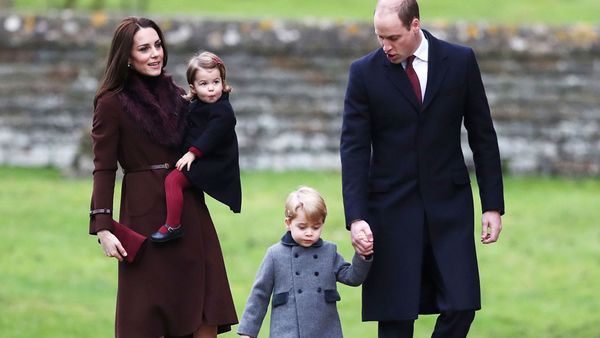 Princess Charlotte Prince George Prince William Kate Middleton Christmas service