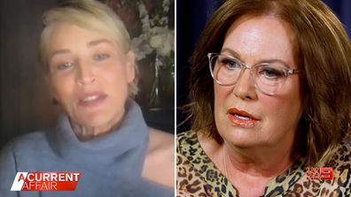 Sharon Stone speaks to A Current Affair host Tracy Grimshaw in TV exclusive