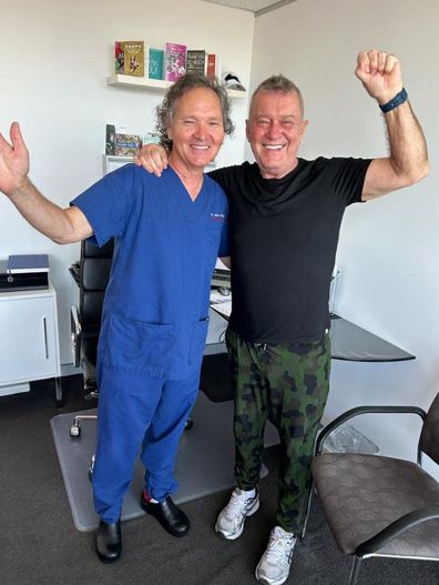 Jimmy Barnes with doctor