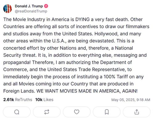 Donald Trump post on Truth Social