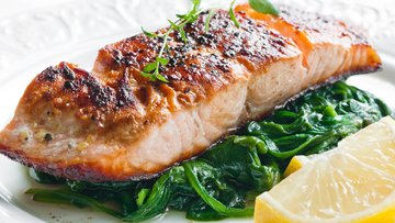 Low carb salmon healthy meal