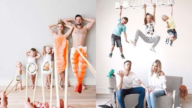 Photographer and mum Kate Weilz has gathered attention online for her quirky family photoshoots.