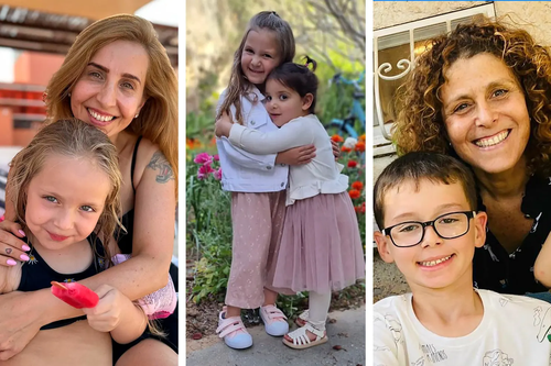 Israeli Palestine hostages released From left: an undated handout photo of Daniel Aloni and her daughter Emilia; sisters Aviv, right, and Raz Katz Asher; Keren Munder and her son Ohad.