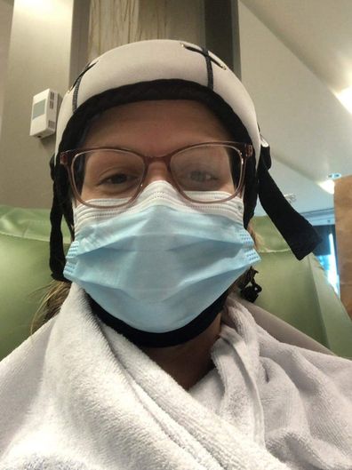 Rachel Bailey ins hospital undergoing chemotherapy while pregnant.
