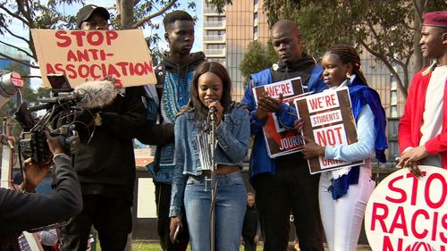 Mr Gony's family spoke at today's rally, breaking a decade's long silence. Picture: 9NEWS