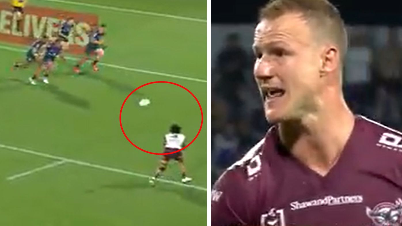 Manly skipper Daly Cherry-Evans fumes at referees after puzzling forward pass call