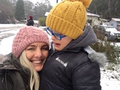 Natalie and Max at the snow