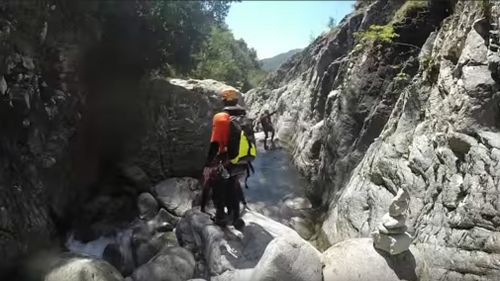 Zoicu canyon is renowned for its emerald waters and is popular with tourists. Picture: YouTube/Equilibre Vertical