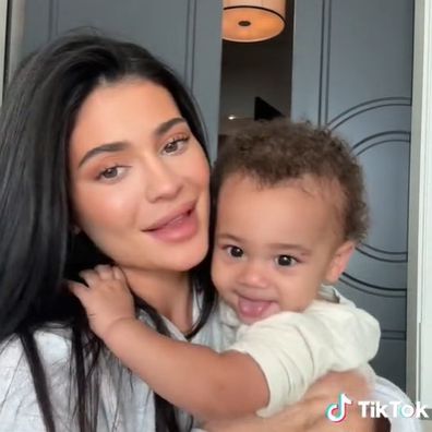 Kylie Jenner and son Aire.