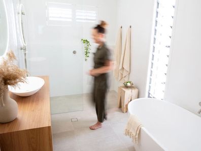 The Block's Andy and Deb transform a bathroom