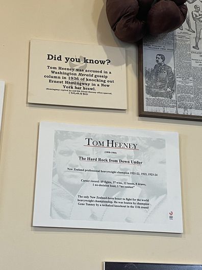The story of Tom Heeney, as told at Dunedin's Sports Hall of Fame Museum.