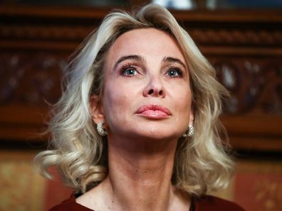 Corinna zu Sayn-Wittgenstein ahead of a ceremony held at the Italian Embassy in Moscow.