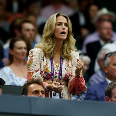 Tennis - Wimbledon - All England Lawn Tennis and Croquet Club, London, Britain - July 6, 2023 Kim Sears, wife of Britains Andy Murray, is seen in the player box during his second round match against Greece's Stefanos Tsitsipas REUTERS/Hannah Mckay