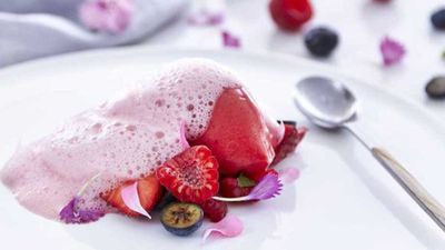 Anna Polyviou's strawberry and champagne dessert