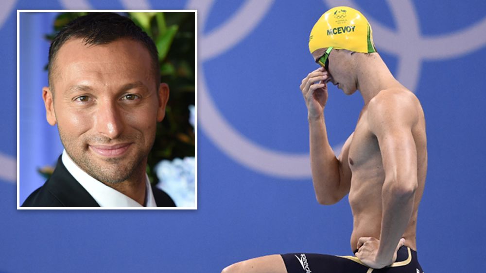 Ian Thorpe (inset, AAP) said Australian swimmers were under pressure. (AFP)