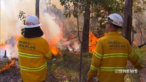 Homes and lives are no longer in danger, thanks for firefighters. Picture: 9NEWS