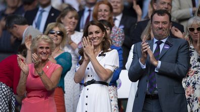 The Duchess of Cambridge attends Day 2 of Wimbledon 2019.