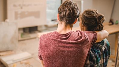 Couple in the middle of a home renovation 