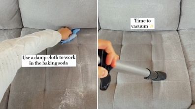 momtok #cleantok #momhack #cleanhack #fyp, suede couch cleaning hacks