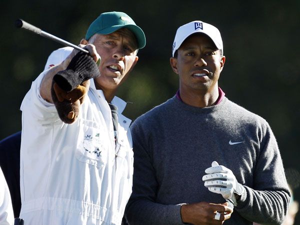Steve Williams and Tiger Woods. (AAP)