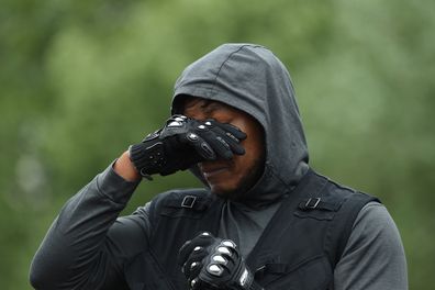 John Boyega delivers a speech during a Black Lives Matter protest in London