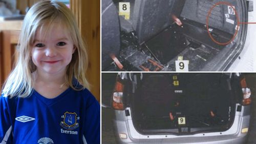 Madeleine McCann, and the family hire car searched by Portuguese police.