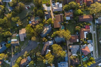 Property housing auction real estate aerial Sydney