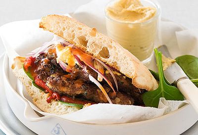 Middle Eastern spiced lamb burger