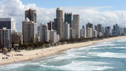 Surfers Paradise and Main beach on the Gold Coast. (AAP)