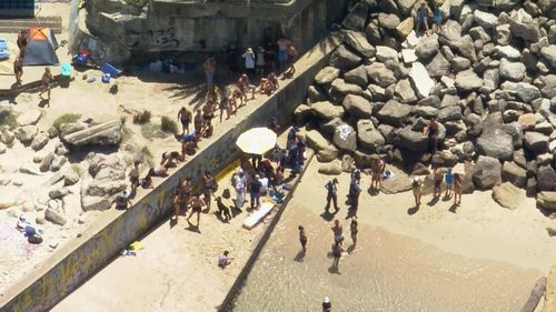 A boy has been injured inn a fall at Yarra Bay Beach in Sydney's south-east.