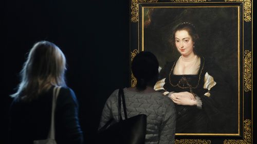 Peter Paul Rubens' 17th century masterpiece "Portrait of a Lady" which sold for 14.4 million zlotys ($4.5 million) at an Old Masters auction at Desa Unicum in Warsaw, Poland on Thursday, March 17,2022
