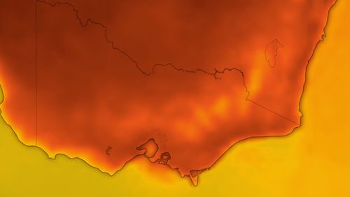 A weather forecast map for Victoria.