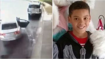 Eight-year-old Chance is being hailed a hero after rescuing his sister from their grandmother's stolen car in Ohio, US.