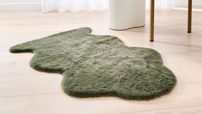 Green faux fur rug, Kmart