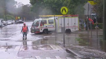 Emergency services arrived in Manly Vale in Sydney&#x27;s Northern Beaches to help those getting stuck in floodwaters. 