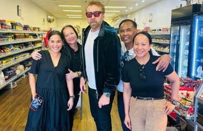 Annie and Miriam Asian grocery store Busselton Nicolas Cage surprise visit while in WA shooting film