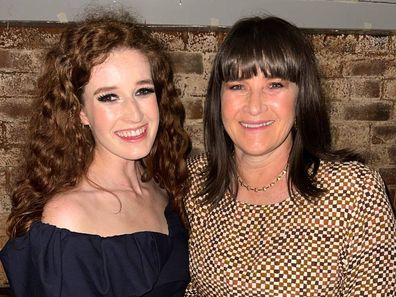 Jemima Leydon with her mum, who often participates in Frocktober with her.