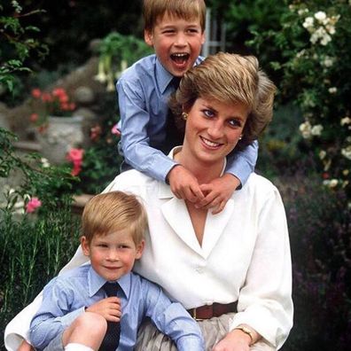 Diana with William and Harry