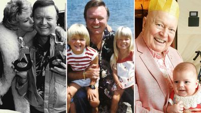 Bert Newton with wife Patti (left), kids Matthew and Lauren (centre) and grandson Alby (right)