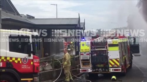 Seven NSW Ambulance crews are responding to reports the truck lost control about 10.45am and careered into the car park of a McDonalds at Fairy Meadow, on the Princess Highway.