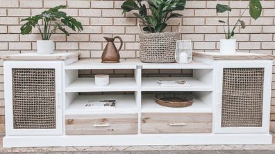 Aussie mum upcycles TV cabinet into stunning piece for $110