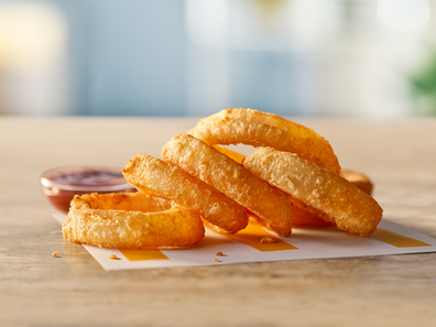 McDonald's Onion Rings with BBQ Sauce