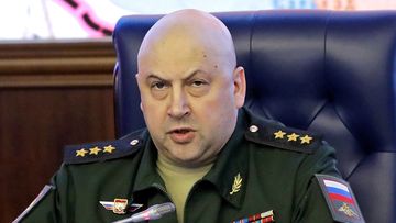 Colonel General Sergei Surovikin is pictured here at a briefing in the Russian Defense Ministry in Moscow, Russia on June 9 in 2017.