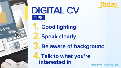 Tips for creating a video CV.